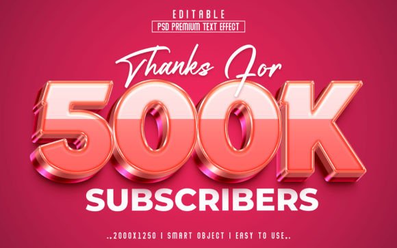 500k 3D Editable PSD Text Style: A Practical Tool for Designers