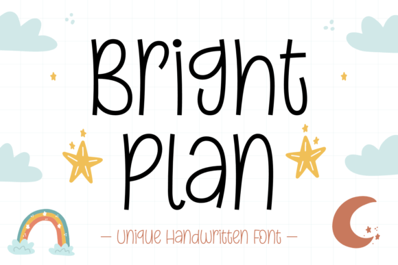 Bright Plan: A Playful Handwritten Font for Creative Projects