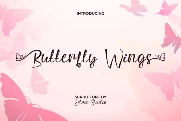 Butterfly Wings: An Elegant Script Font for Diverse Creative and Business Applications