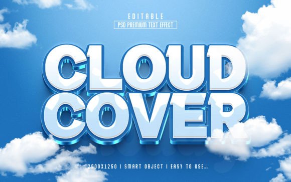 Cloud Cover 3D Editable PSD Text: A Practical Tool for Creative Flexibility
