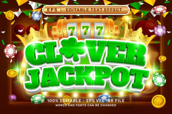 Clover Jackpot 3D Text Effect for Adobe Illustrator