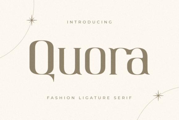 Exploring the Elegance of Quora: A Stylish Serif Font for Every Occasion
