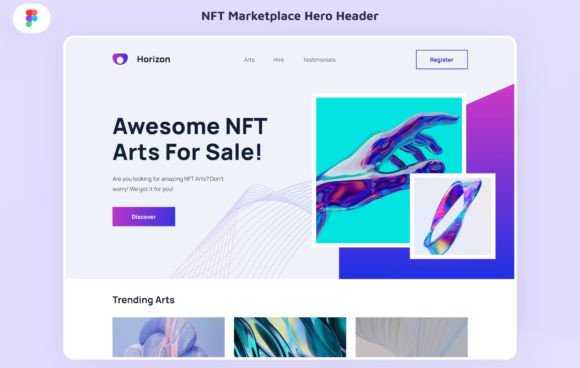 NFT Marketplace Hero Header: Kickstart Your Design with Style