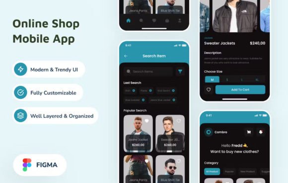 Online Shop Mobile App UI Kit for iPhone X Design Projects