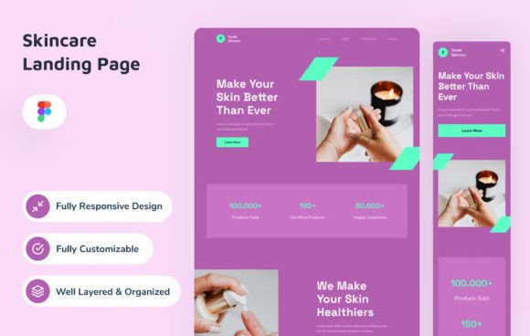 Skincare Landing Page: A Designer’s Dream for Modern Web Projects