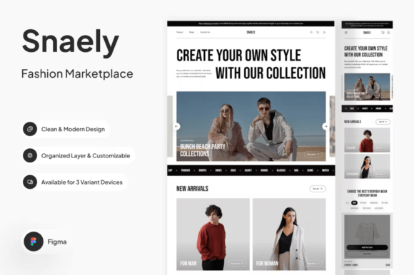Snaely: Elevating Fashion Marketplace Design
