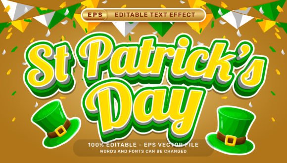 St Patrick's Day 3D Text Effect for Creative Designs