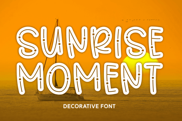 Sunrise Moment: A Playful Summer Decorative Font