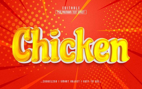 Unlocking Creativity with the Chicken 3D Editable Font Text Effect PSD