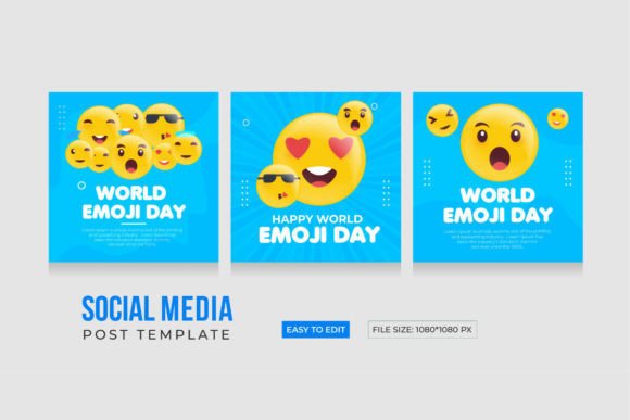 World Emoji Day Social Media Templates: Creative Designs to Elevate Your Posts